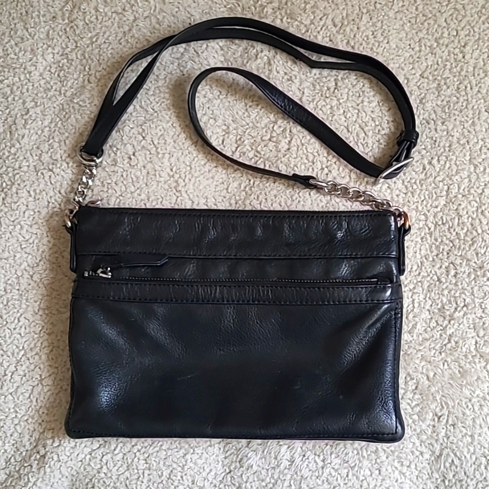 Margot black leather purse